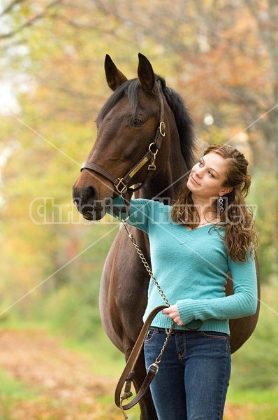 Young woman and her horse