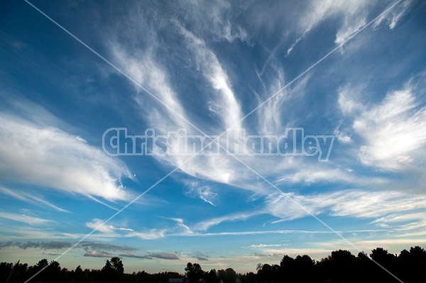 Big bold colorful cloud filled sky