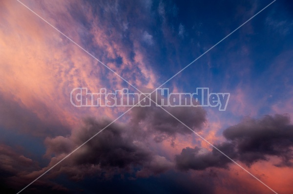 Photo of dramatic colored sky and clouds