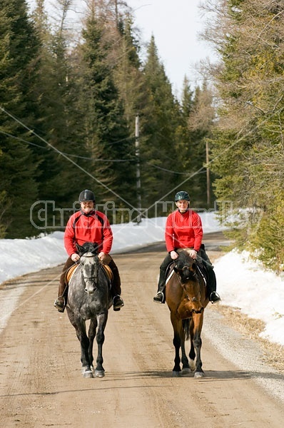 Horseback Riding in the Winter in Ontario Canada