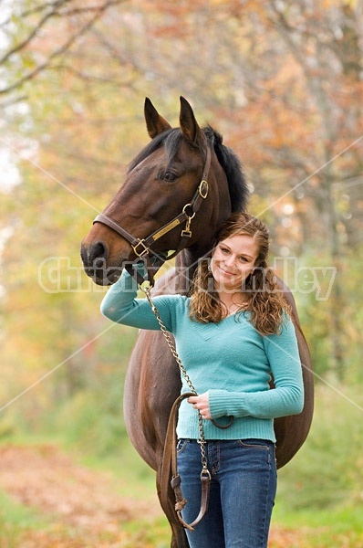 Young woman and her horse