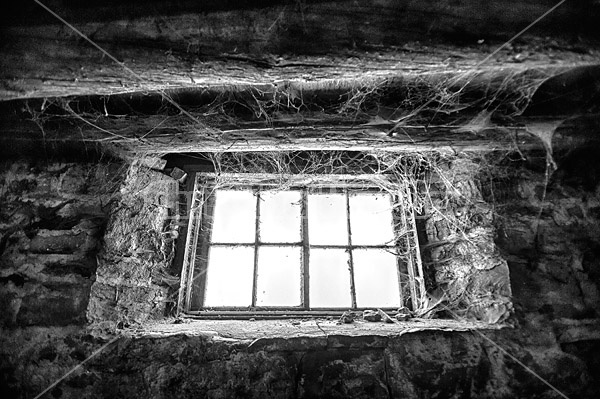 Spooky barn window