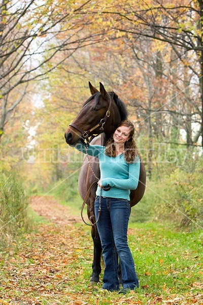 Young girl with horse