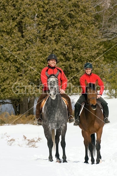 Horseback Riding in the Winter in Ontario Canada