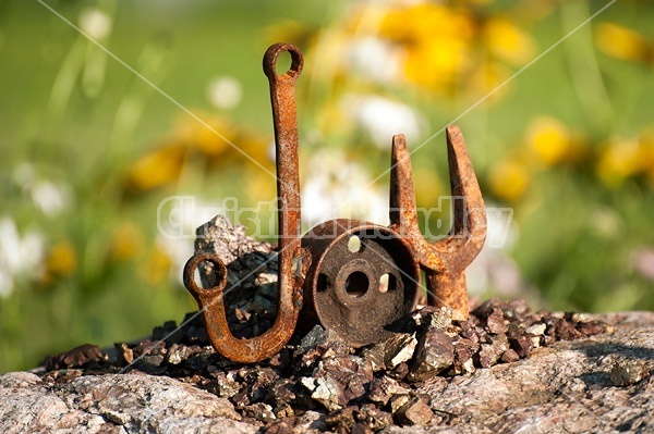 Joy spelled out with old tools