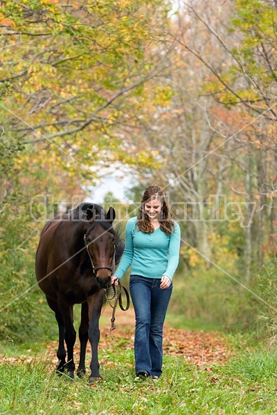 Young girl with horse