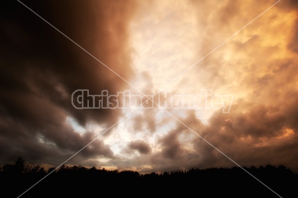 Photo of dramatic colored sky and clouds