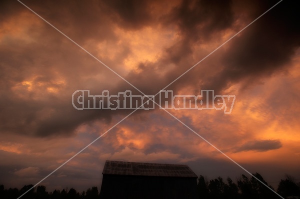 Photo of dramatic colored sky and clouds