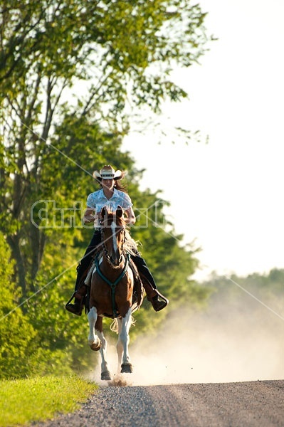 Woman riding Spotted Saddle Horse