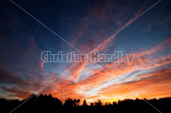 Big dramatic colorful sky in the morning